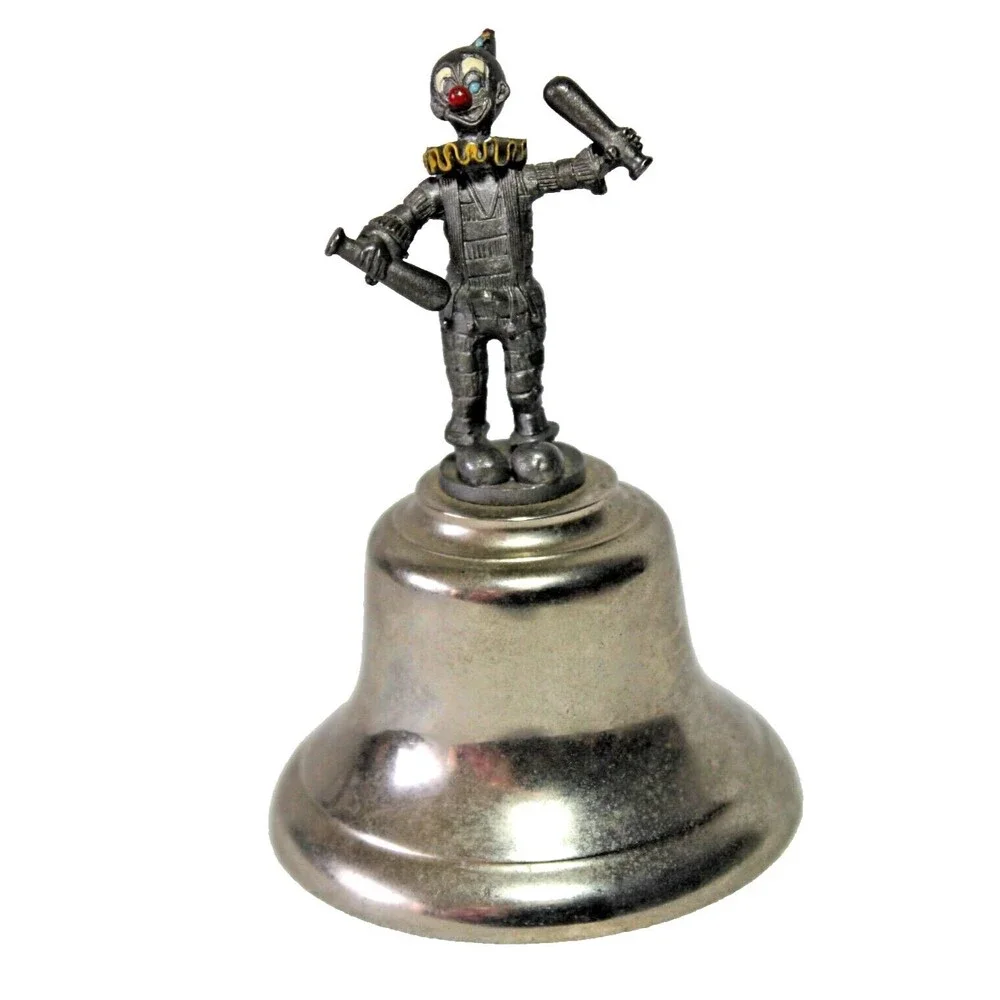 VTG Pewter  Juggling Clown Metal Standing 4
